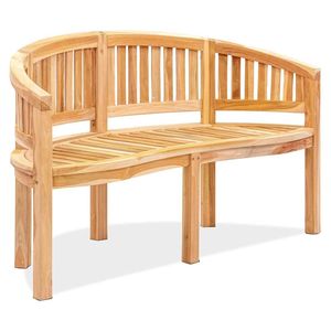 Wooden Garden <b>Chair</b> Outdoor Curved Backrest <b>Rustic</b> Teak Furniture Durable Tapered Leg Design Comfortable Saber Leg Waterproof - Product Image 1
