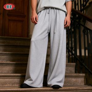 Pantalons de survêtement vintage de qualité supérieure, personnalisés avec un logo, en gros, poids lourd, 45% polyester, tricotés, jambes droites - Product Image 3