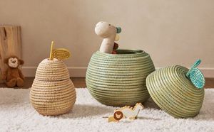 Cesta de Mimbre en Forma de Pera Única, Organizador de Juguetes para Niños Tejido Naturalmente, Almacenamiento Ecológico Práctico para el Hogar, Cesta Decorativa para Guardería - Product Image 2