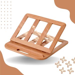 Solid Wood Tripod Laptop <b>Stand</b> Adjustable Height Foldable Design Ergonomic Eco-Friendly Portable <b>for</b> Laptops & <b>Tablets</b> - Product Image 2