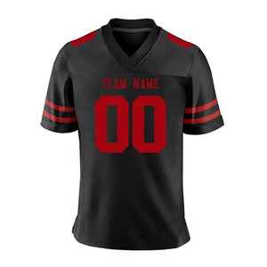 Maillot de football américain personnalisé par sublimation, maillot de rugby de haute qualité, t-shirt de sport uni, pull-over, vêtements de football - Product Image 2