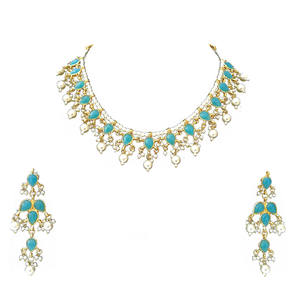 ชุดเครื่องประดับเจ้าสาวชุบทองสไตล์โพลกีประดับเพชรซิร์คอน สร้อยคอ ต่างหู ดีไซน์ทันสมัย เหมาะสำหรับงานหมั้น งานแต่งงาน และงานเลี้ยง - Product Image 6