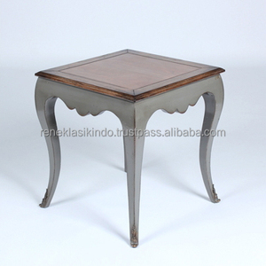 Table basse de salon série 7306 au design simple, en bois d'acajou de haute qualité, mesurant 55x55x60 cm - Product Image 5