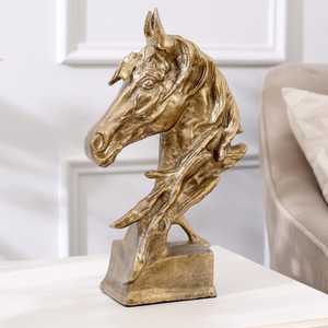 Trending product Horse Head Sculpture Handmade Animal Figurine for Tabletop Living Room Decor - Product Image 4