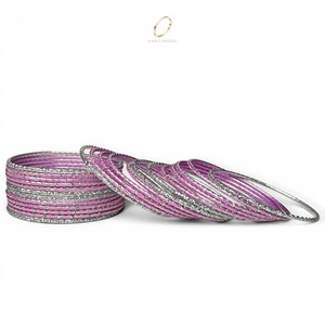 Juego de Brazaletes de Acero Inoxidable Rosa para Niñas, Bonitos y de Primera Calidad, para Fiestas, Joyería de Moda India, Fabricante - Product Image 3