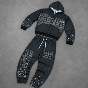 Mejor Precio, Diseño Personalizado, Conjuntos Deportivos con Lavado Ácido al por Mayor, 100% Algodón, Estampado por Transferencia de Calor, Ropa de Otoño, Conjunto Deportivo con Lavado Ácido - Product Image 4