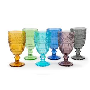 Ensemble de 6 gobelets Excelsa Country Flower en verre 35 cl multicolores - Product Image 1