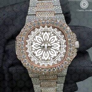 Montre mécanique en acier inoxydable Charm, boîtier de 40 mm, verre analogique, montre de luxe pour homme, résistante aux chocs, 10 bars, date automatique, bouton poussoir - Product Image 2