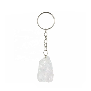 High quality Crystal Keychain Crystal Quartz Rough <b>Key</b> Chine Natural Stone <b>Key</b> <b>Holder</b> Gifts for Women <b>Key</b> <b>Chain</b> wholesale - Product Image 4