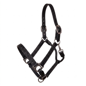 Harnais d'entraînement en cuir pour cheval, style anglais, avec broderie florale artisanale, harnais western en cuir repoussé - Product Image 5