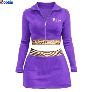 Top Trending Hot Selling Summer Clothes Women Custom Streetwear <b>Workout</b> Sets Zip up Long Sleeve <b>Jacket</b> and Shorts 2 Pcs Set - Product Image 4