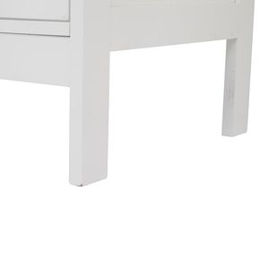Mobiletto Laterale a Doppia Anta in Pino Bianco Stile Francese Antico, Grande Capacità di Stoccaggio per Soggiorno, Casa di Campagna, Bar Domestico, Trasparente - Product Image 5