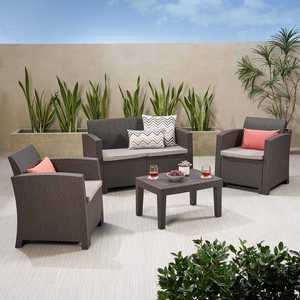 High Quality Supply Wicker <b>Rattan</b> Furniture PHU LINH Modern SIENA 4PCS Commercial Outdoor Restaurant Sofa Set Seat <b>Cushions</b> 5CM - Product Image 2