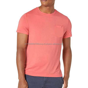 Camisetas de Hombre a Precio Económico, Manga Corta, Ropa de Verano, Algodón y Fibra de Bambú, Transpirable, Estilo Urbano, Rosa, Talla Grande - Product Image 5