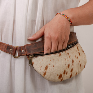 Riñonera de Cuero Vacuno Genuino de Alta Calidad y Estilo para Mujer, con Cierre de Cremallera, Bolso de Cintura, Bandolera, Bolso de Viaje - Product Image 2