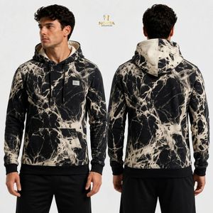 Dark Green Jungle <b>Leaf</b> Sublimation Fleece Hoodie Outdoor Winter Streetwear Hooded Pullover - Product Image 3