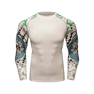 Custom <b>Mens</b> Short Sleeve <b>Compression</b> Rash Guard Anti-Bacterial Quick Dry Sublimated Superhero Inspired Training <b>Shirt</b> OEM - Product Image 3