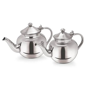 Elegante Tetera de Metal con Acabado Pulido para Preparar Té y Café y para la Presentación en la Mesa - Product Image 4