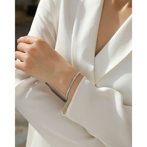 Bracciale di Moda Mark-Stylish con Diamanti Moissanite da 0,1 Carati in Argento Sterling S925 Placcato Platino - Product Image 5