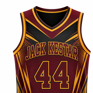 Production de maillots de basket-ball brodés sur mesure, impression de maillots de basket-ball professionnels pour les jours de match, caractéristiques de performance, exportateur - Product Image 3