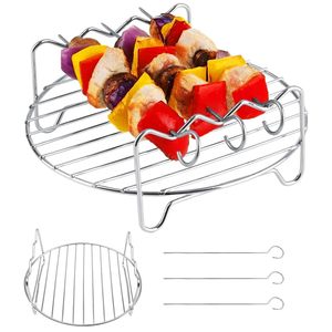 2Pcs Stainless Steel Air Fryer Grilling <b>Rack</b> Stackable BBQ Grill <b>Racks</b> for Air Fryer Oven, Cooking <b>Rack</b> for <b>Baking</b> Roasting & - Product Image 3