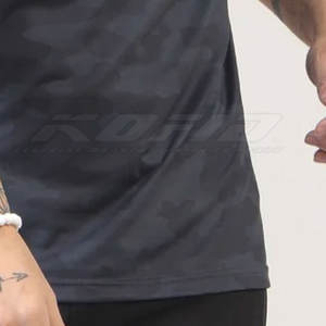 T-shirt de musculation pour hommes, t-shirt de sport pour hommes, tissu extensible respirant à séchage rapide, coupe ajustée pour la musculation - Product Image 5