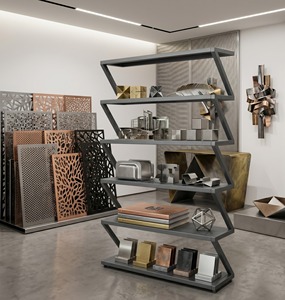 Modern Artistic Living Room <b>Storage</b> Rack Zigzag Metal Bookshelf Geometric Iron Display Shelf Creative S Shaped Bookcase - Product Image 1
