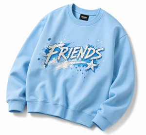 Sweat-shirt unisexe bleu clair à col en V, doublé, en jersey, imprimé par pulvérisation, décontracté, coupe classique, pour l'été - Product Image 4