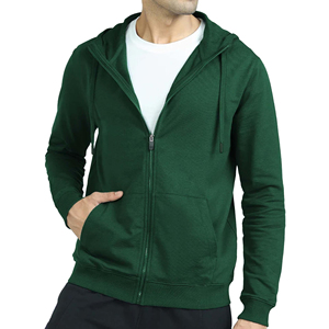 Sweat-shirts à capuche zippés personnalisés pour hommes en polaire douce, fabrication OEM/ODM de vêtements de sport, mode masculine - Product Image 3