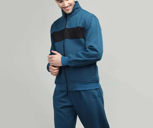 <b>Men</b>’s Zip Up Tracksuit Set – Color Block Sportswear <b>Jacket</b> & Jogger Set Custom Logo Casual Athletic Two Piece - Product Image 4