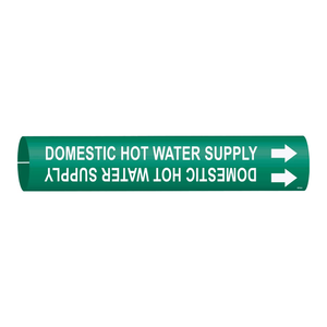Marqueur de tuyau flexible Brady pour l'alimentation en eau chaude domestique, la plomberie industrielle et commerciale - Product Image 3