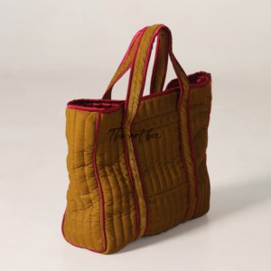 Wholesale Assorted Vibrant Velvet Quilted Tote Bag Trendy Indian Soft Fabric <b>Handbag</b> Lot Boutique Style - Product Image 1