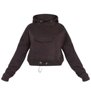 Haute qualité Logo personnalisé polaire Jogging costume à capuche femmes décontracté survêtements recadrée hauts courts unisexe 6XL hiver 2026 - Product Image 3