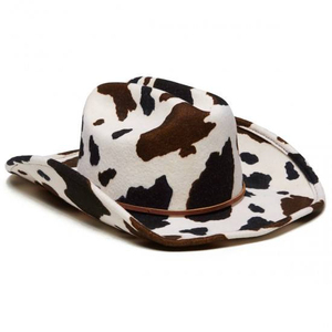 GENERSA SPORTS Chapeau de cowboy noir en polyester unisexe à large bord, décontracté, pour l'extérieur, toutes saisons, taille adulte, imprimé numérique - Product Image 5