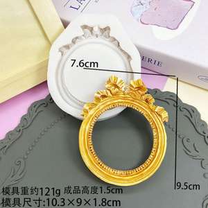 Retro Photo Frame Frame Chocolate Fondant Cake Decoration Tool Submission Mold Gypsum Silicone Mold - Product Image 6