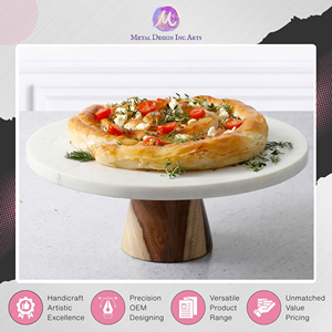Exclusive Hot Sale on Best Quality Kitchenware Dining Table Wooden and <b>Marble</b> Bakeware <b>Cake</b> Pedestal <b>Stand</b> at Bulk Price - Product Image 5
