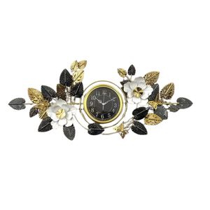 Luxury Metal Ginkgo Leaf <b>Wall</b> <b>Clock</b> Modern Design Large Silent Gold and Blue <b>Decorative</b> <b>Wall</b> <b>Clock</b> for Living Room Home <b>Decor</b> - Product Image 3