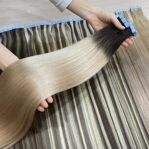 Extensioni per <span class=keywords><strong>capelli</strong></span> 100% <span class=keywords><strong>veri</strong></span> Remy con nastro invisibile a doppia faccia 50/100g, <span class=keywords><strong>capelli</strong></span> umani vietnamiti all'ingrosso - Product Image 5