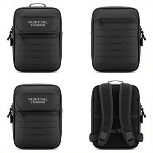 Premium Utility Organizer Waist <b>Pouch</b> <b>Water</b> Resistant Multi Storage Bag Shoulder Strap Durable Nylon/Polyester Construction - Product Image 2