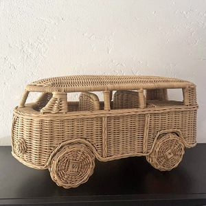 Top-pick interactive toys for children roleplay rattan buses good price natural bus & car toy - Product Image 6