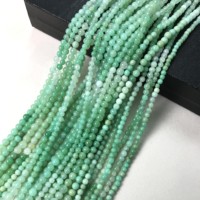 Perles lisses en chrysoprase 100 % naturelles certifiées IGI de qualité AA, 3 mm-4 mm, couleur vert pierre, Fire Vivaaz Gems Jaipur