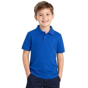 Camiseta Polo para Niños al por Mayor, 100% Algodón, Tejido de Punto, Casual, con Logotipo Bordado Personalizado, Manga Corta, Secado Rápido para Verano - Product Image 1