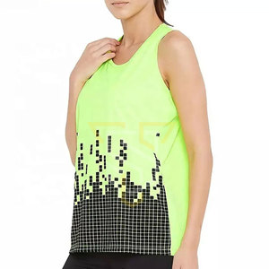 Vêtements de sport sans manches, nouveau style, débardeurs pour femmes en stock, en coton et polyester. - Product Image 2