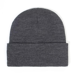 Gorro Color Crema 100% Acrílico Tejido a Máquina Diseño Sólido Talla Adulto 56-58CM Unisex Casual Gorro de Invierno - Product Image 4