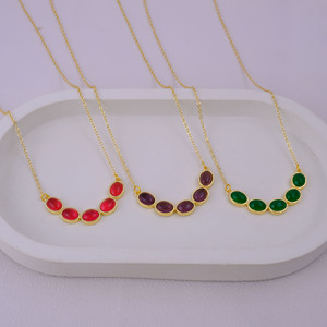 Collier superposé en améthyste violette - Chaîne en or plaqué 18 carats avec breloque - Bijou artisanal élégant de style bohème - Product Image 5