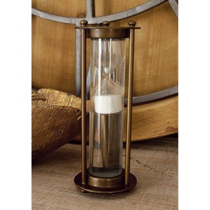 Sablier en verre fait main de style Mid-Century Modern avec cadre métallique orné, écologique et portable, idéal pour les cadeaux de Diwali et d'anniversaire - Product Image 5