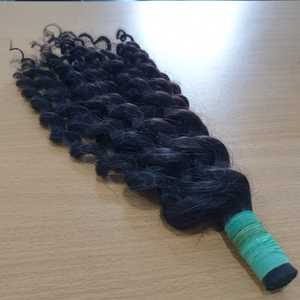 Curly Raw Virgin Indian Remy Hair Bundles Cuticle Aligned <b>Tangled</b> Free Premium Quality 100gr Loose Unthethered Extensions Perm - Product Image 5