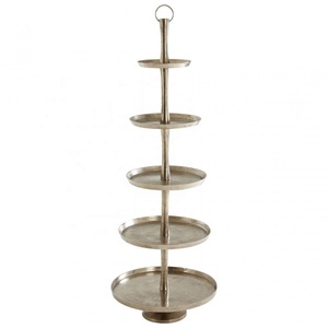 Wedding Decoration Aluminum Cake Stand India Hot Selling Cake Dishes Stand New Design High Finished Kitchen Decor Cake Stand - Product Image 1