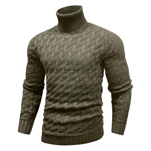 NURJENNA INDUSTRIES Pull d'hiver pour homme de haute qualité, respirant, 100% laine, coupe ajustée, col rond, uni, 280g - Product Image 1