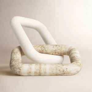 Sculpture géométrique abstraite en marbre, décoration artistique faite à la main pour table, design minimaliste pour la décoration de la maison - Product Image 3